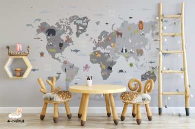 mapa świata fototapeta